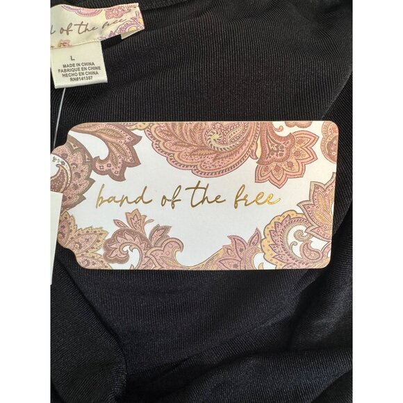 NWT Band Of The Free Large Long Black Maxi Cocktail Dress - Picture 11 of 16